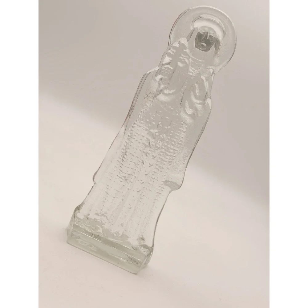 Neman Glassworks Belarus St Euphrosyne Polotsk Hand Pressed Art Glass Icon 11.5